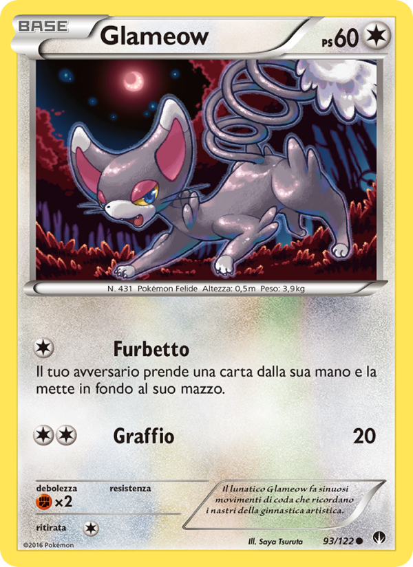 Glameow 093/126 — BREAKpoint (Italian Pokémon TCG card)