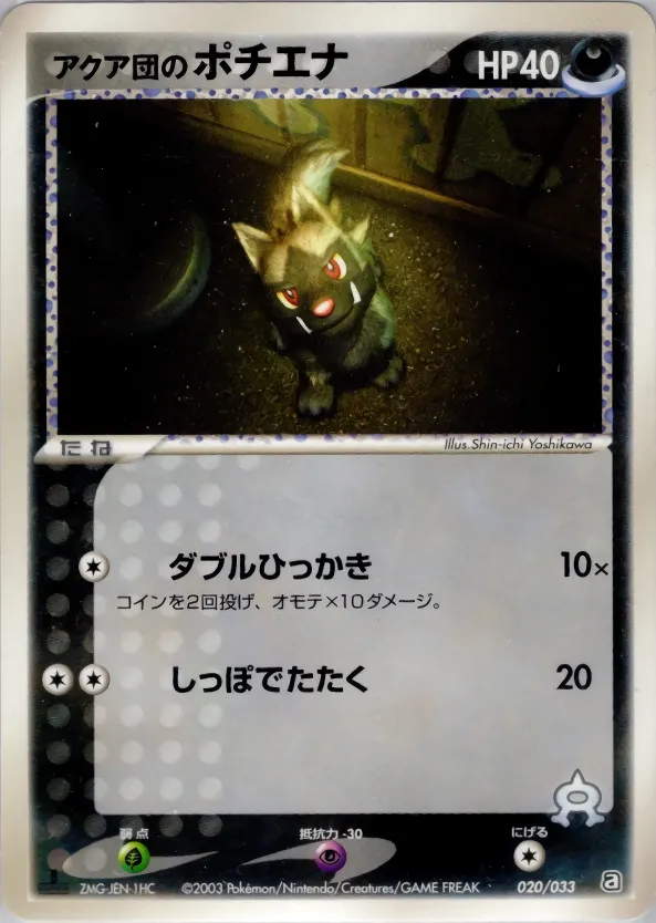 Team Aqua's Poochyena 020 — Aqua Deck Kit (Japanese Pokémon TCG card)
