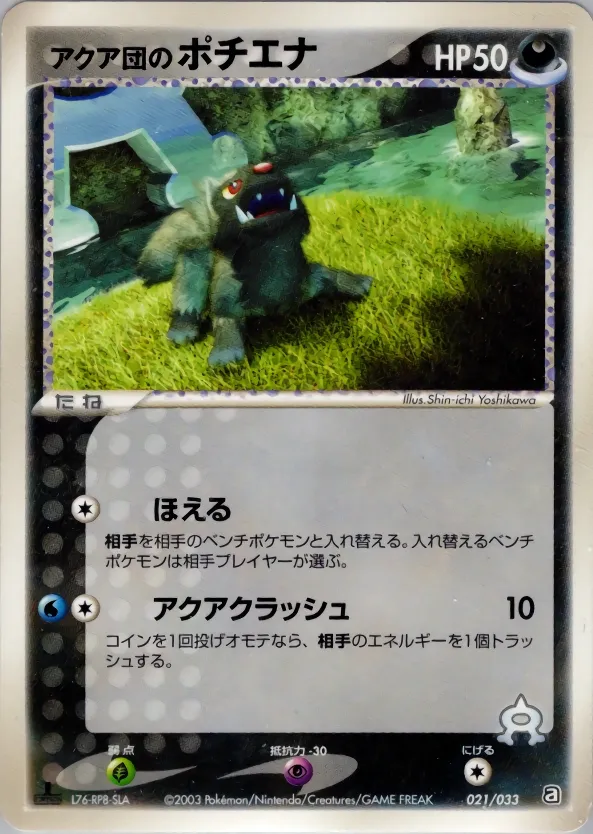 Team Aqua's Poochyena 021 — Aqua Deck Kit (Japanese Pokémon TCG card)