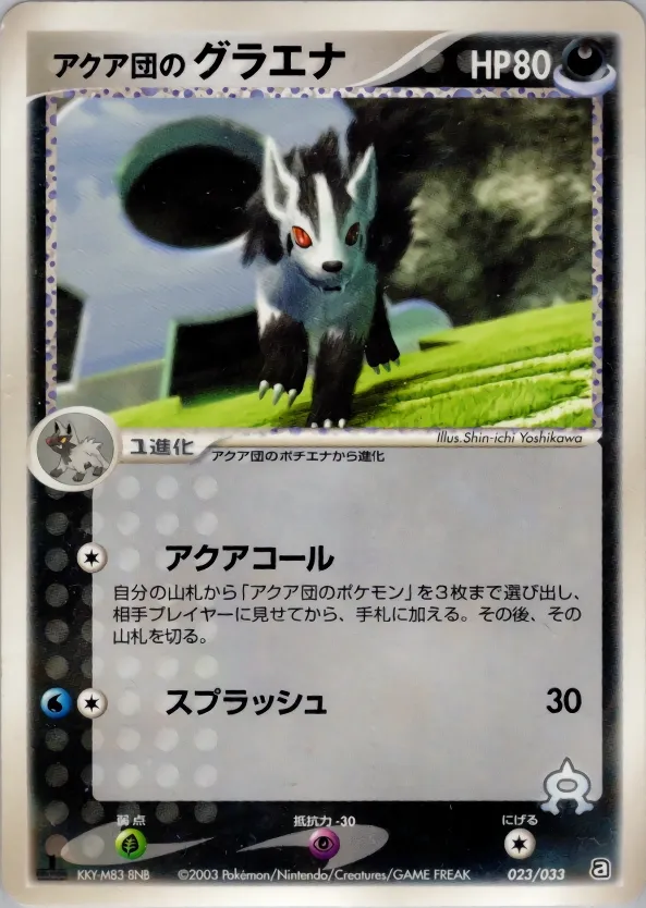 Team Aqua's Mightyena 023 — Aqua Deck Kit (Japanese Pokémon TCG card)