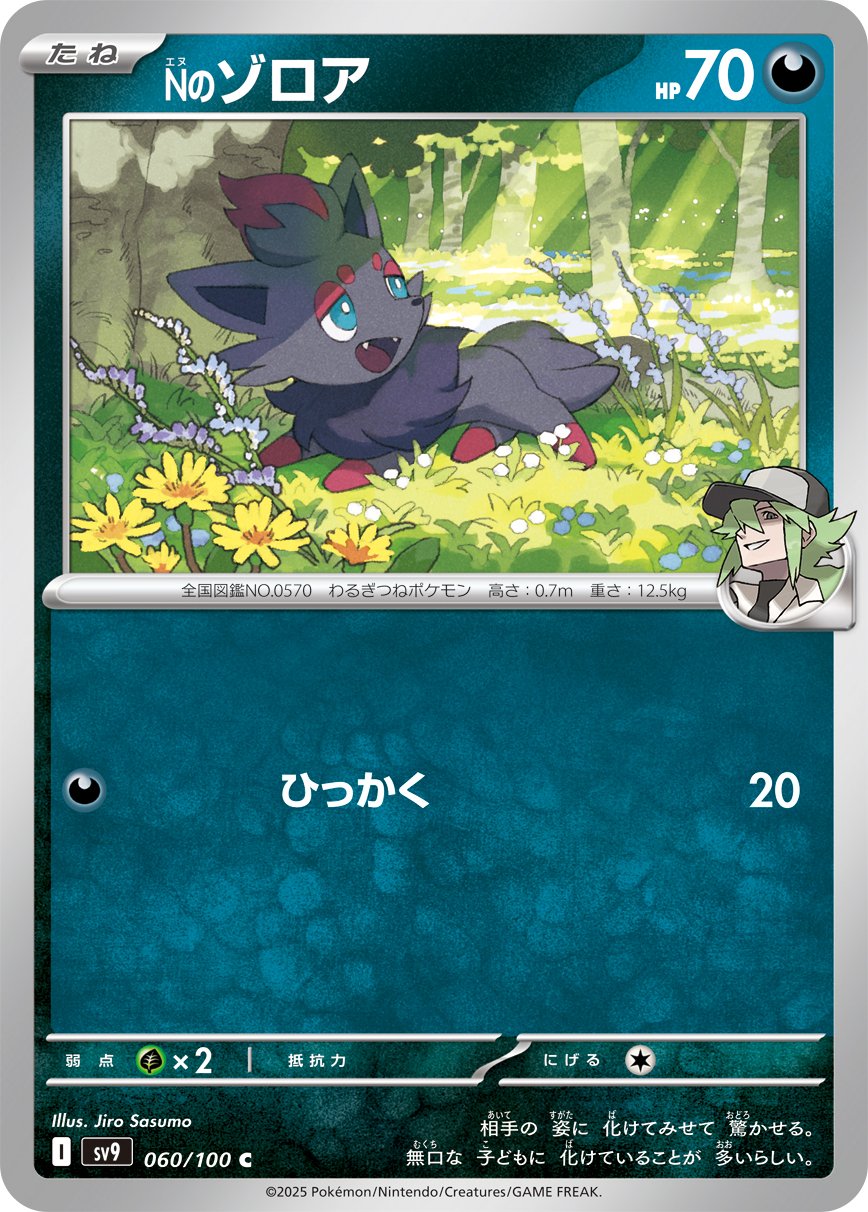 N's Zorua 060/132 — Battle Partners (Japanese Pokémon TCG card)