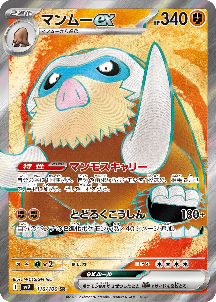 Mamoswine ex 116/132 — Battle Partners (Japanese Pokémon TCG card)