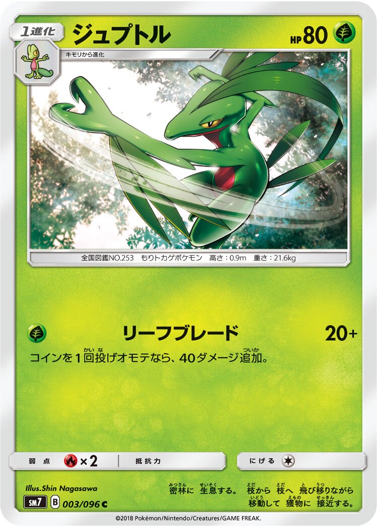 Grovyle 003/112 — Sky-Splitting Charisma (Japanese Pokémon TCG card)