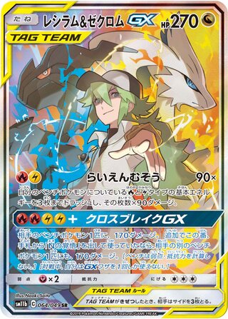 Reshiram & Zekrom GX 064/75 — Dream League (Japanese Pokémon TCG card)
