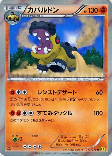 Hippowdon No. 042 — Gaia Volcano (Japanese Pokémon TCG card)