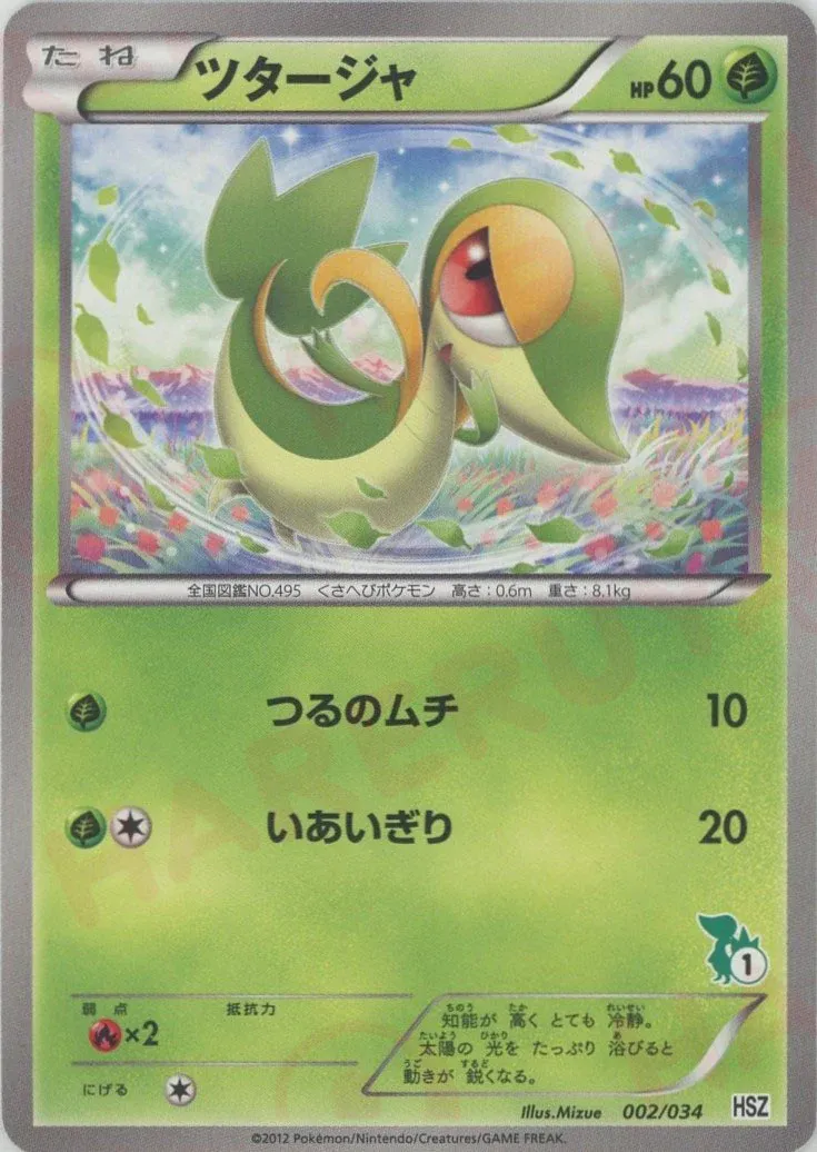 Snivy 002 — National Beginning Set (Japanese Pokémon TCG card)