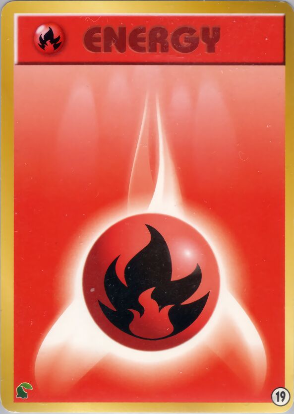 Fire Energy 019 — Intro Pack Neo (Chikorita) (Japanese Pokémon TCG card)