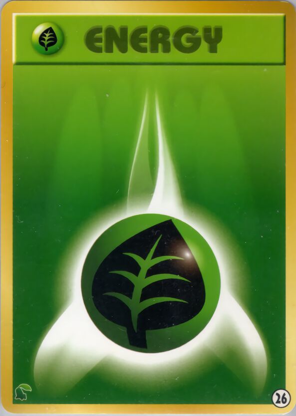 Grass Energy 026 — Intro Pack Neo (Chikorita) (Japanese Pokémon TCG card)