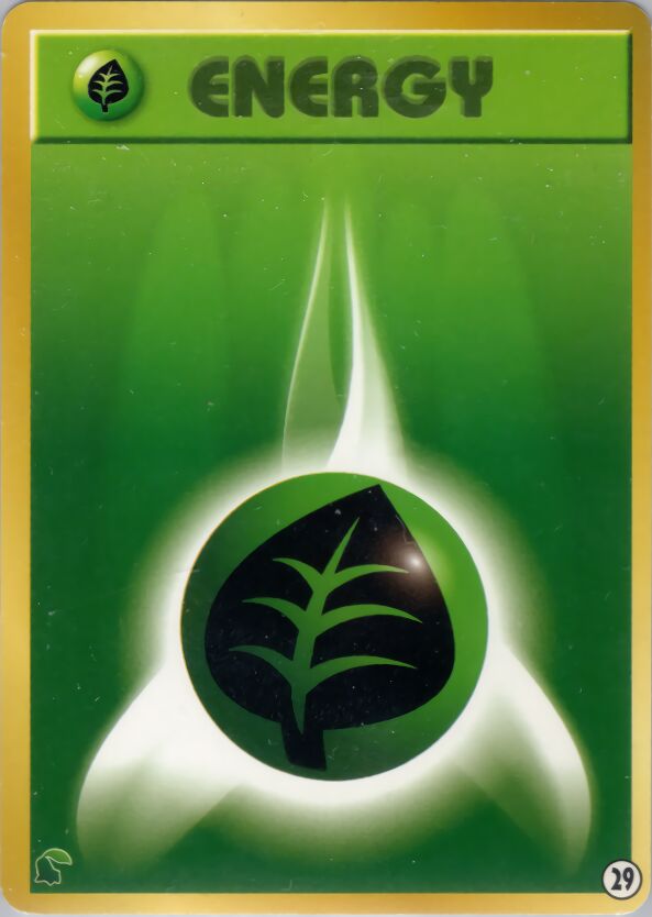 Grass Energy 029 — Intro Pack Neo (Chikorita) (Japanese Pokémon TCG card)