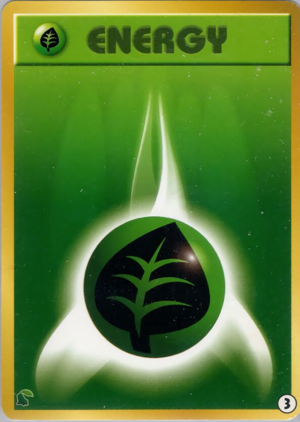 Grass Energy 003 — Intro Pack Neo (Chikorita) (Japanese Pokémon TCG card)