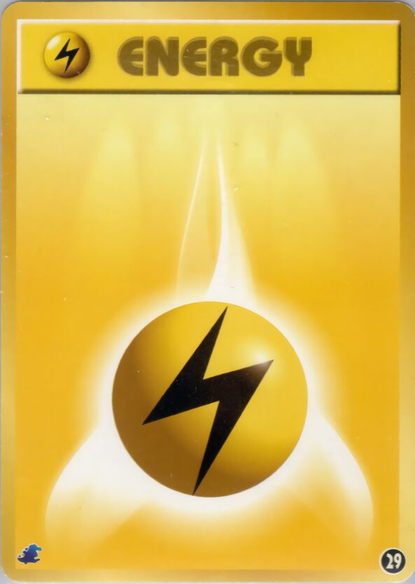 Lightning Energy 029 — Intro Pack Neo (Totodile) (Japanese Pokémon TCG card)