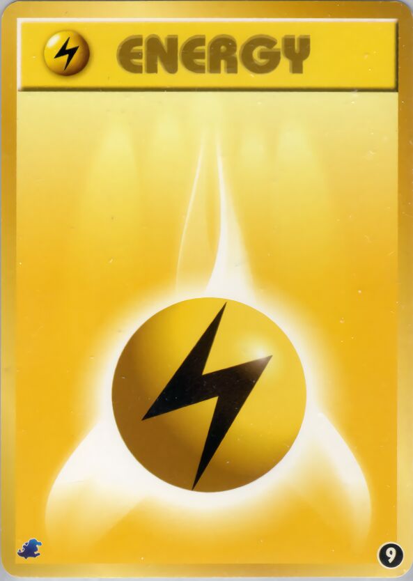 Lightning Energy 009 — Intro Pack Neo (Totodile) (Japanese Pokémon TCG card)