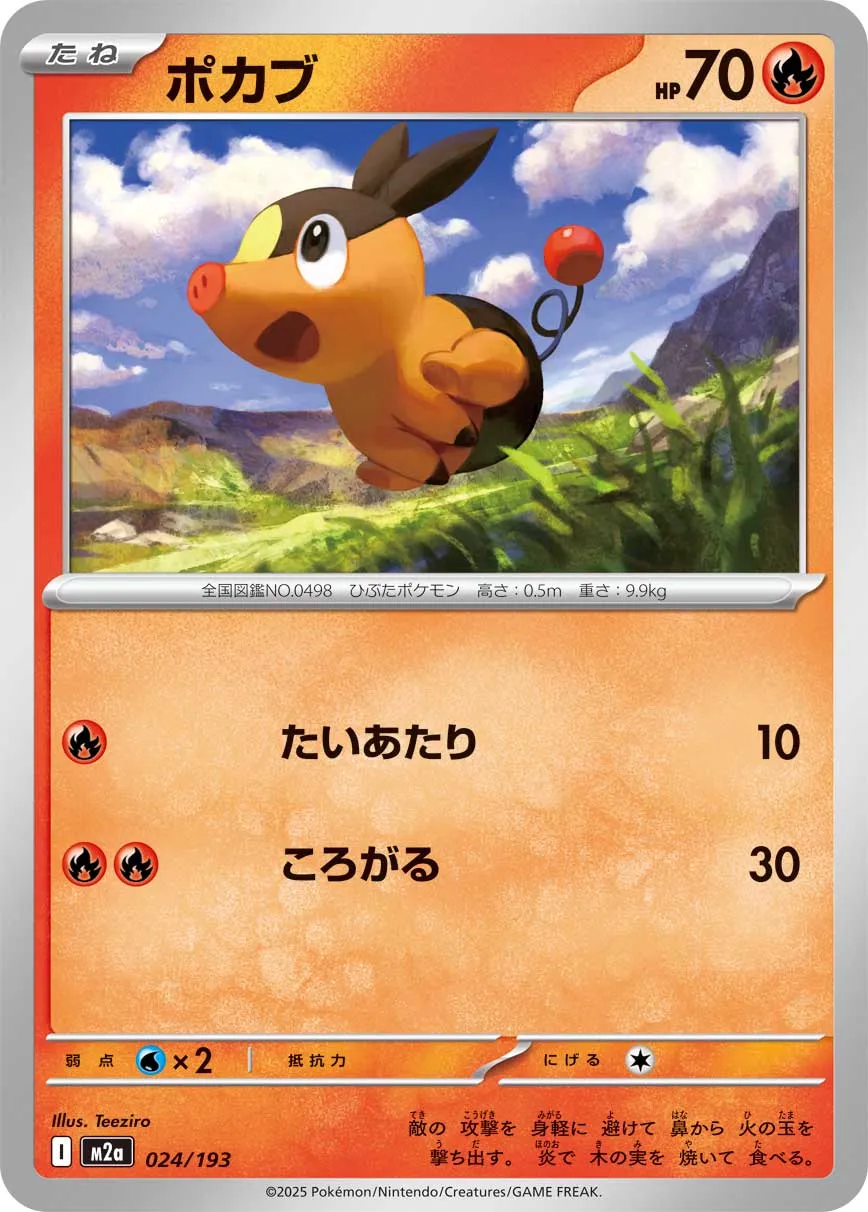 Tepig 024/250 — MEGA Dream ex (Japanese Pokémon TCG card)