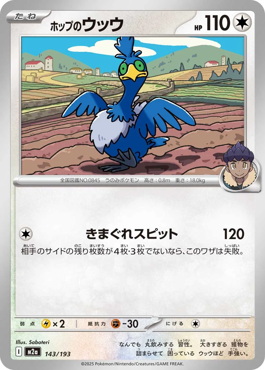 Hop's Cramorant 143/250 — MEGA Dream ex (Japanese Pokémon TCG card)
