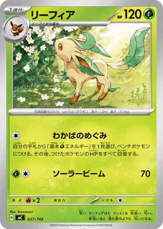 Leafeon 037/768 — Start Deck 100 Battle Collection (Japanese Pokémon TCG card)