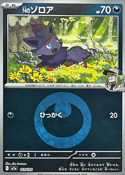 N's Zorua 111 — MEGA Dream ex: Additionals (Japanese Pokémon TCG card)