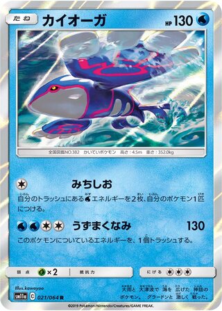 Kyogre 021/064 — Remix Bout (Japanese Pokémon TCG card)