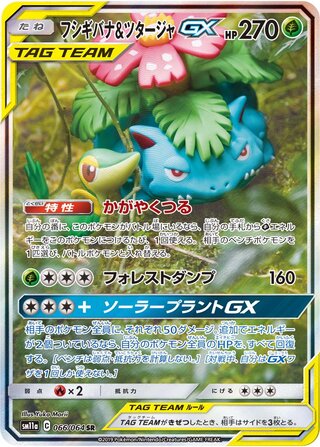 Venusaur & Snivy GX 066/064 — Remix Bout (Japanese Pokémon TCG card)