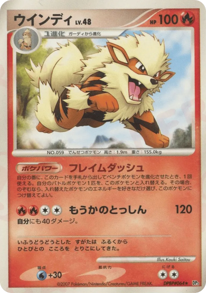 Arcanine 024/119 — Shining Darkness (Japanese Pokémon TCG card)