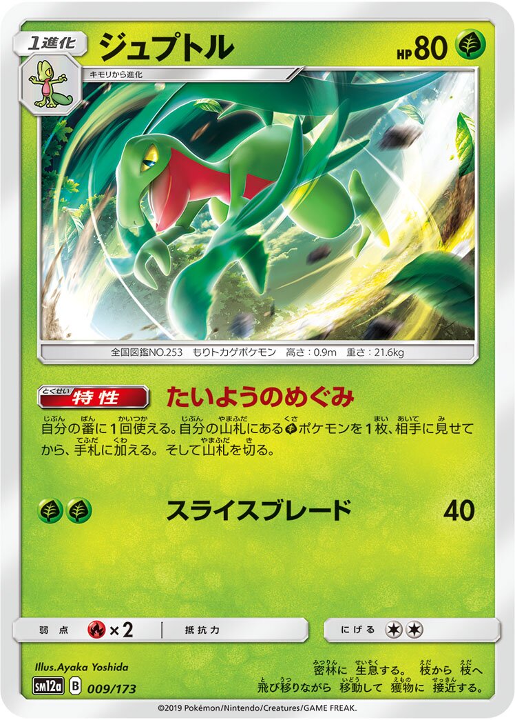 Grovyle 009/226 — Tag All Stars (Japanese Pokémon TCG card)