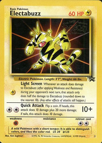 Electabuzz [Light Screen | Quick Attack] — Unnumbered Promos (Japanese Pokémon TCG card)