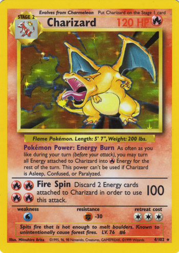 Charizard [Energy Burn | Fire Spin] — Unnumbered Promos (Japanese Pokémon TCG card)