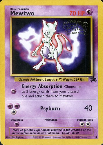 Mewtwo [English] [VHS] — Unnumbered Promotional 1999 (Japanese Pokémon TCG card)