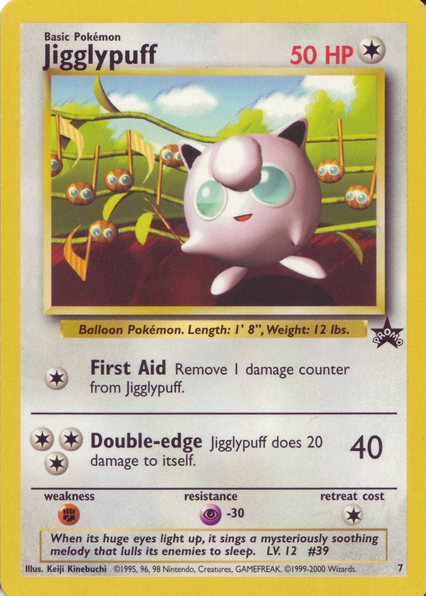 Jigglypuff [English w/Gray Star] [Wizards] — Unnumbered Promotional 1999 (Japanese Pokémon TCG card)