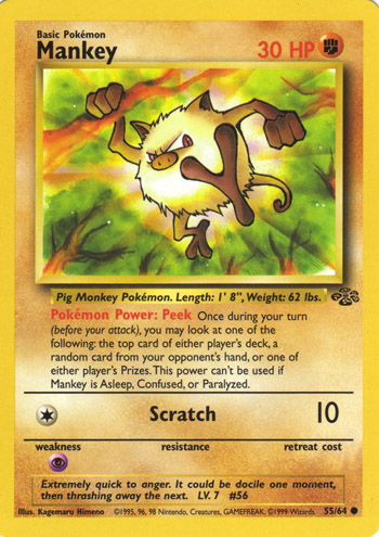 Mankey [Comics] — Unnumbered Promotional 1999 (Japanese Pokémon TCG card)