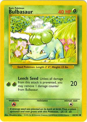 Bulbasaur [Snap] — Unnumbered Promotional 1999 (Japanese Pokémon TCG card)