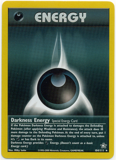 Darkness Energy [Trainers] — Unnumbered Promotional 1999 (Japanese Pokémon TCG card)