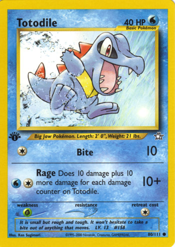 Totodile [Premium] — Unnumbered Promotional 1999 (Japanese Pokémon TCG card)