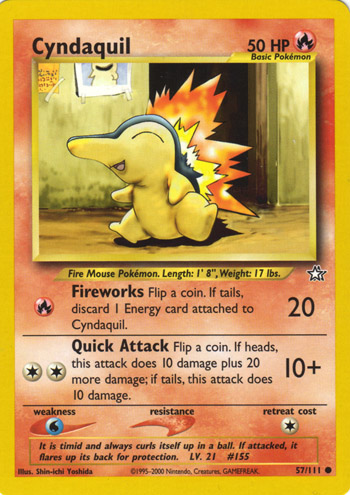 Cyndaquil [WHF] — Unnumbered Promotional 2000 (Japanese Pokémon TCG card)