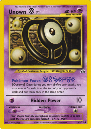 Unown O [Premium] — Unnumbered Promotional 2000 (Japanese Pokémon TCG card)