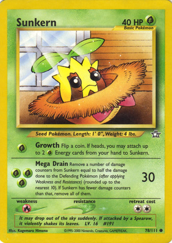 Sunkern [Comics] — Unnumbered Promotional 2000 (Japanese Pokémon TCG card)