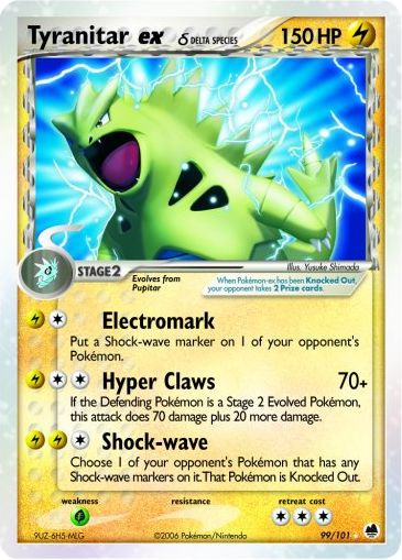 Tyranitar ex δ [Jumbo] — Unnumbered Promotional 2006 (Japanese Pokémon TCG card)
