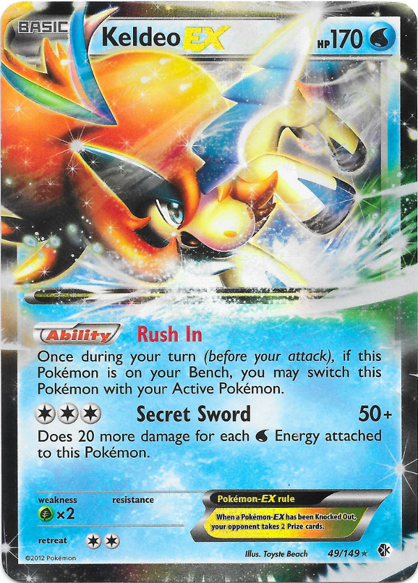 Keldeo EX [BW-P Jumbo] — Unnumbered Promotional 2012 (Japanese Pokémon TCG card)