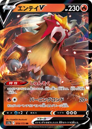 Entei V 019/172 — VSTAR Universe (Japanese Pokémon TCG card)