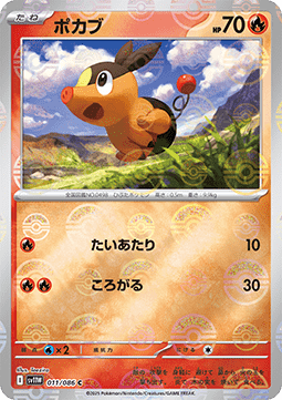 Tepig 011 — White Flare JP: Additionals Singles (Japanese Pokémon TCG card)