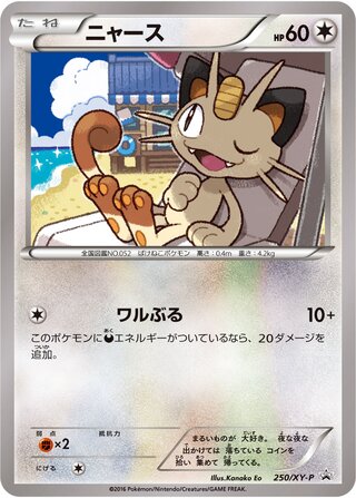 Meowth 250/298 — XY Promos (Japanese Pokémon TCG card)