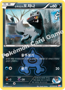 Team Magma's Poochyena 017 — Team Magma VS Team Aqua Double Crisis (Korean Pokémon TCG card)