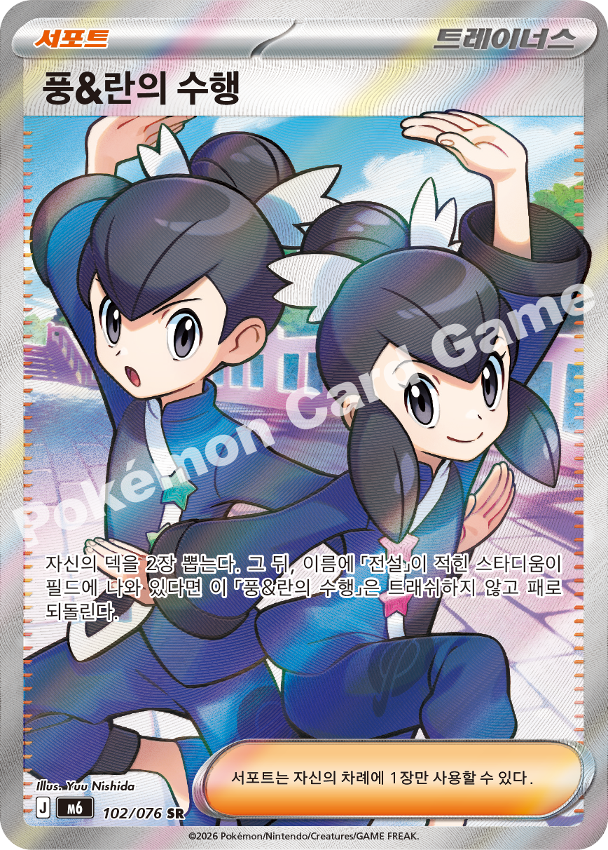 Tate & Liza's Training 102 — Storm Emeralda (Korean Pokémon TCG card)