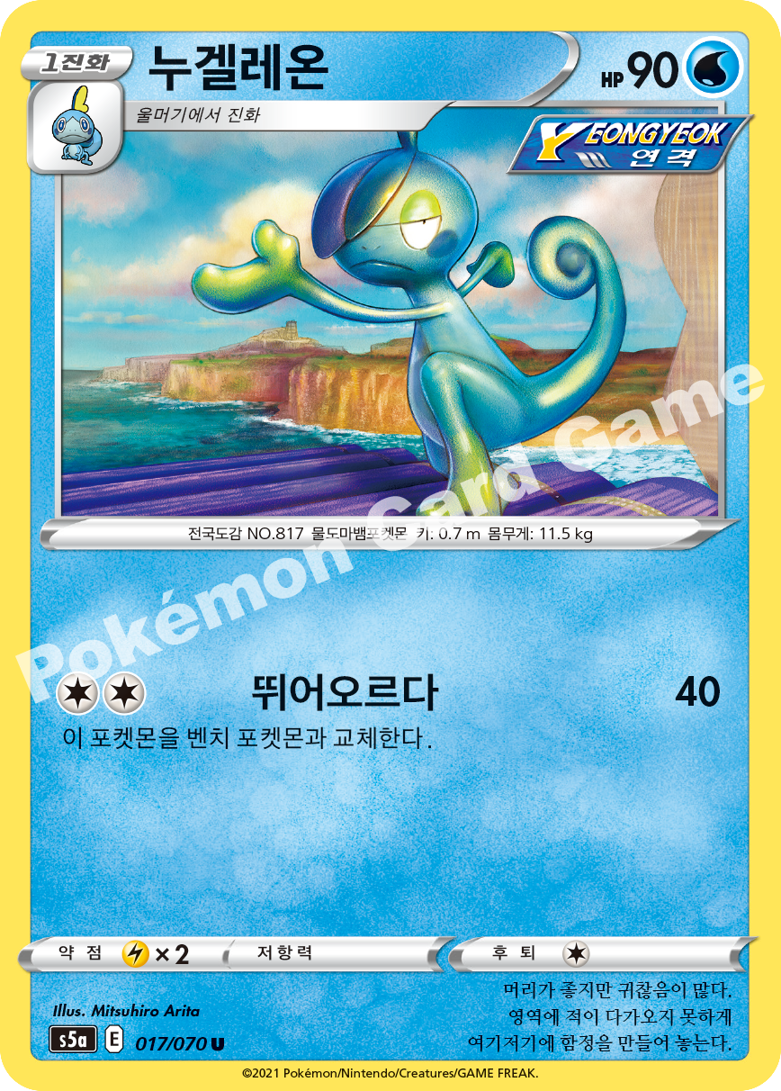 Drizzile 017 — Matchless Fighters (Korean Pokémon TCG card)