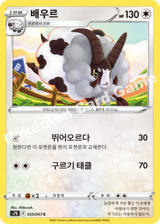 Dubwool 055 — Skyscraping Perfection (Korean Pokémon TCG card)