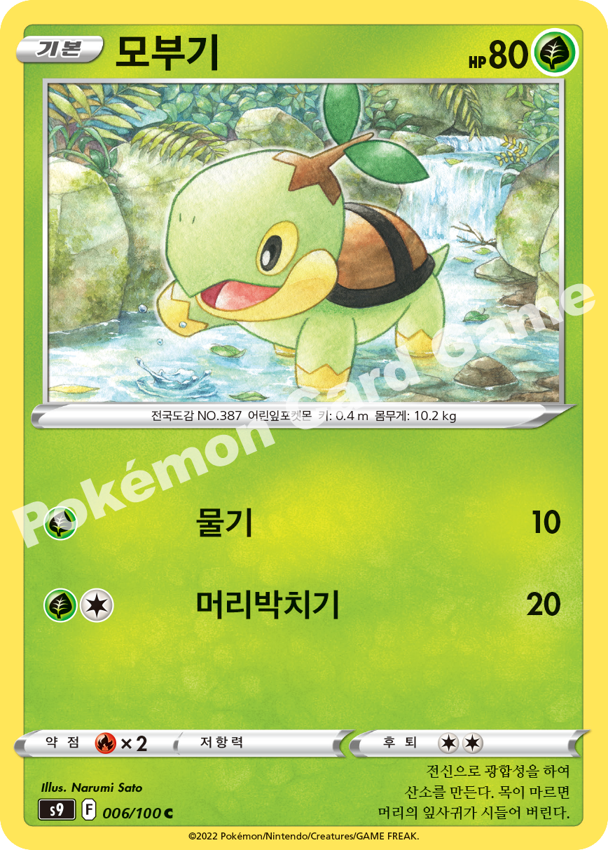Turtwig 006 — Star Birth (Korean Pokémon TCG card)