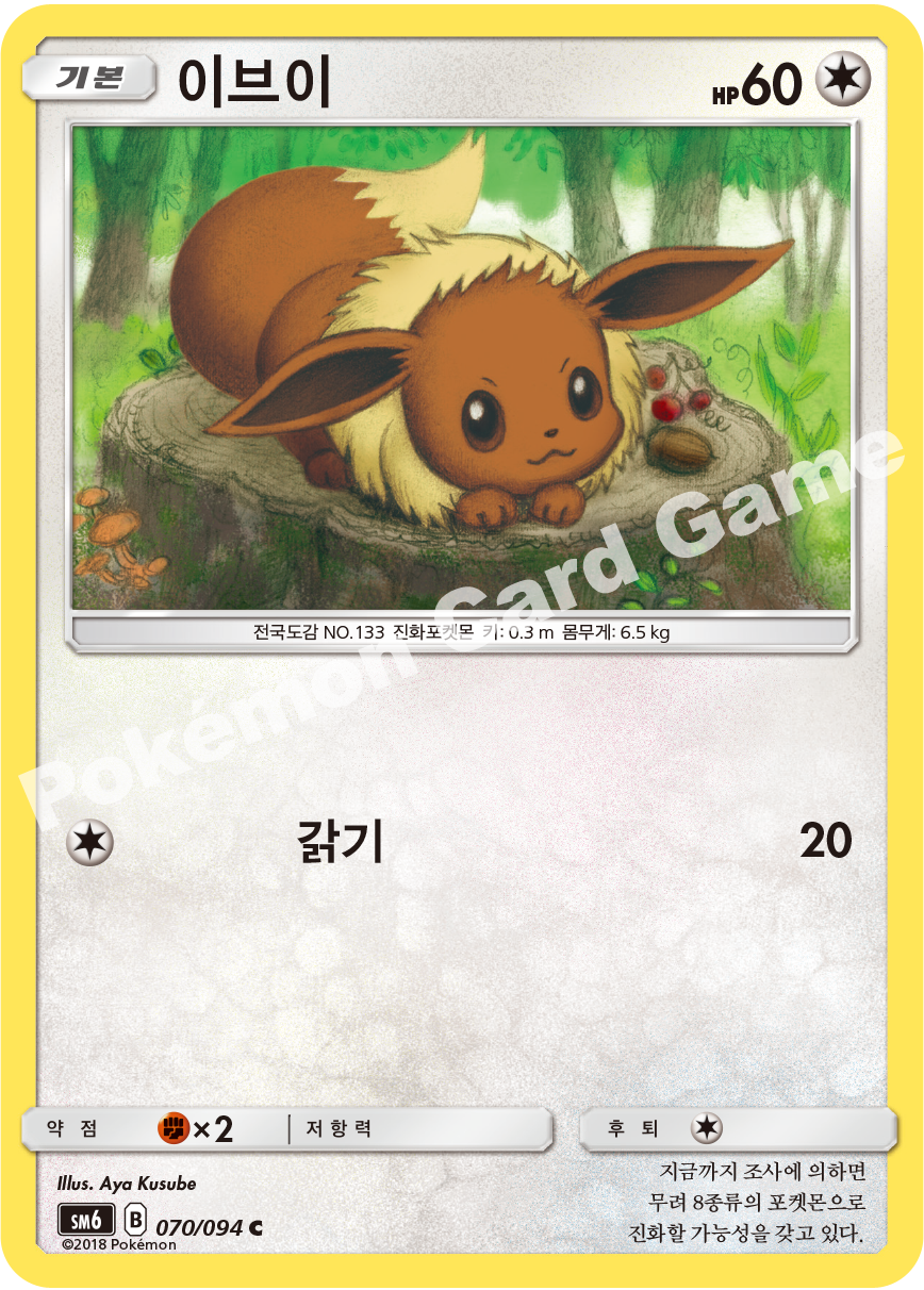 이브이 070 — Grauen Der Lichtfinsternis (Korean Pokémon TCG card)