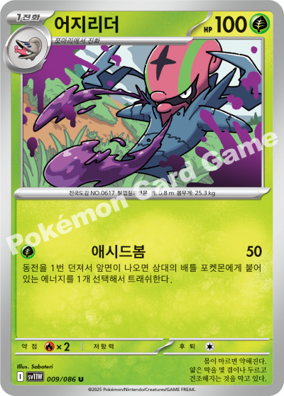 Accelgor 009/174 — White Flare (Korean Pokémon TCG card)