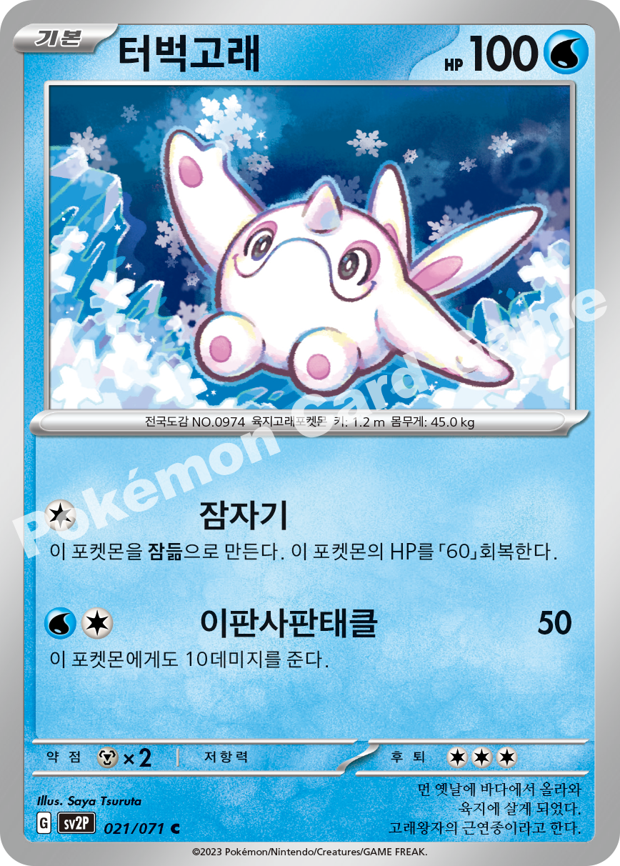 Cetoddle 021 — Snow Hazard (Korean Pokémon TCG card)