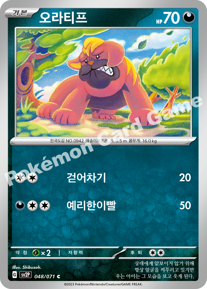 Maschiff 048 — Snow Hazard (Korean Pokémon TCG card)