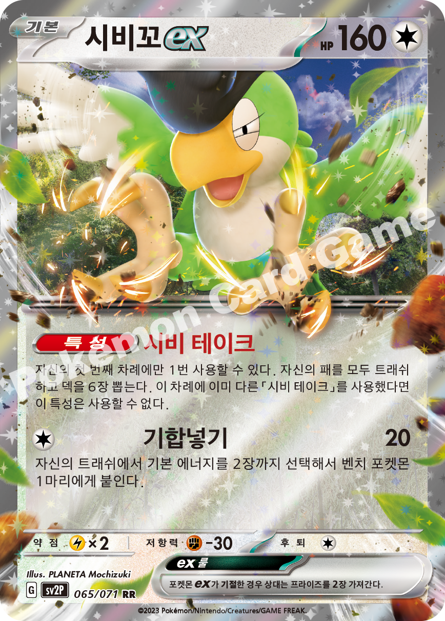 Squawkabilly ex 065 — Snow Hazard (Korean Pokémon TCG card)